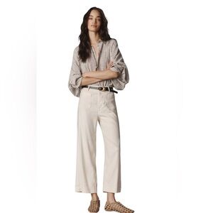 Maeve Colette European Linen Stretch Wide Leg Pants